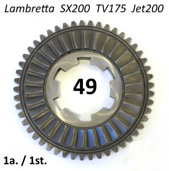 Ingranaggio z49 1a. marcia Lambretta SX200 + TV175 + Jet200