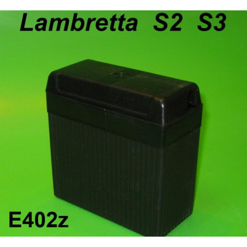 Batterie 6V/6Ah pour Lambretta 125 LI 1°-2°/150 LI 1°-2°/ 175 TV 1°-2°  125x32x125 mm batterie en micro-fibre (gel), sans entretien, pré-chargées,  scellées noir Vintage look Note 1 - réparation parfaite