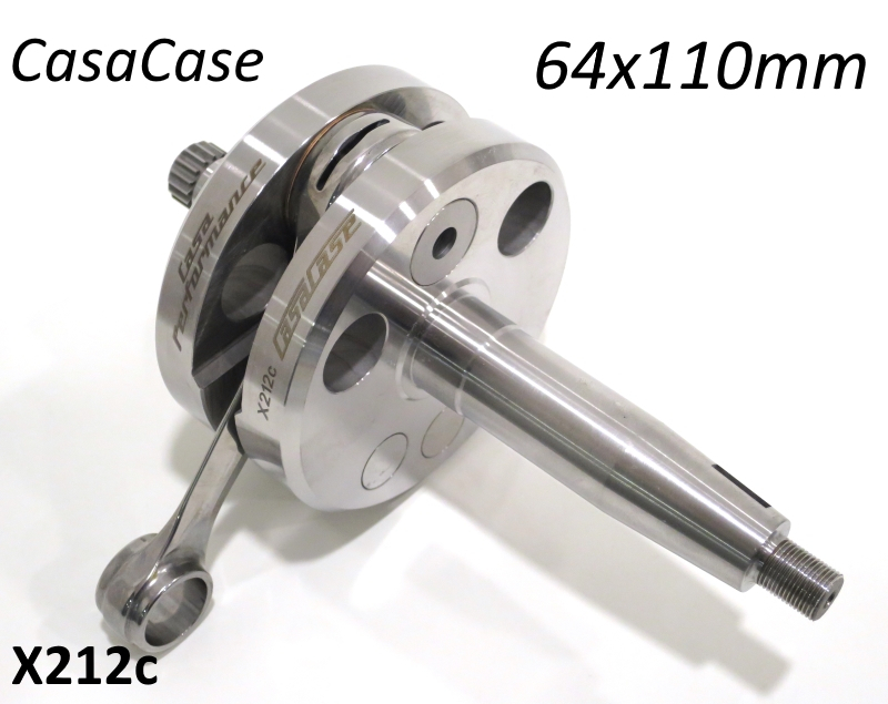 Race quality 64mm x 110mm crankshaft for CasaCase engine casing